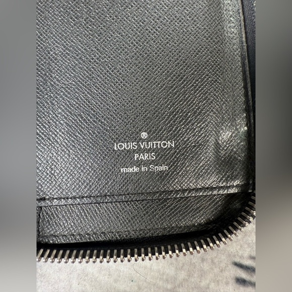 Louis Vuitton Long Wallet Zippy Vertical Ardoise Black Taiga - Picture 13 of 16